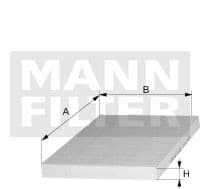 Повітряний фільтр салону MANN-FILTER CUK23019/1