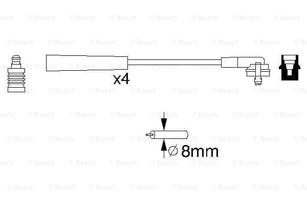 Комплект проводів запалювання BOSCH 0986356700