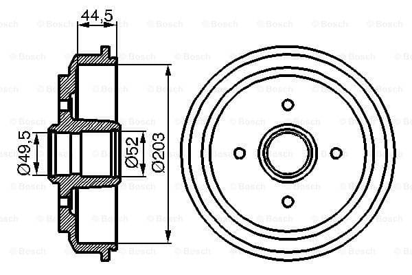 Гальмівний барабан BOSCH 0986477149