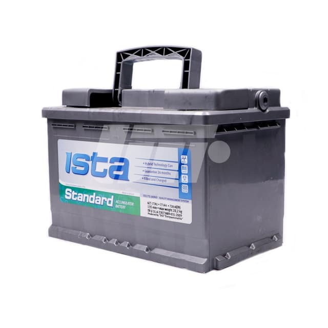 Акумулятор  ISTA Standard (276×175×190), 77Ач, 720А, R+ ISTA